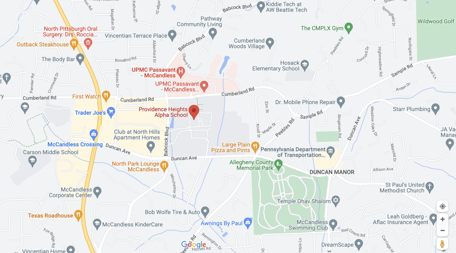 Providence Heights Alpha School - Map Image